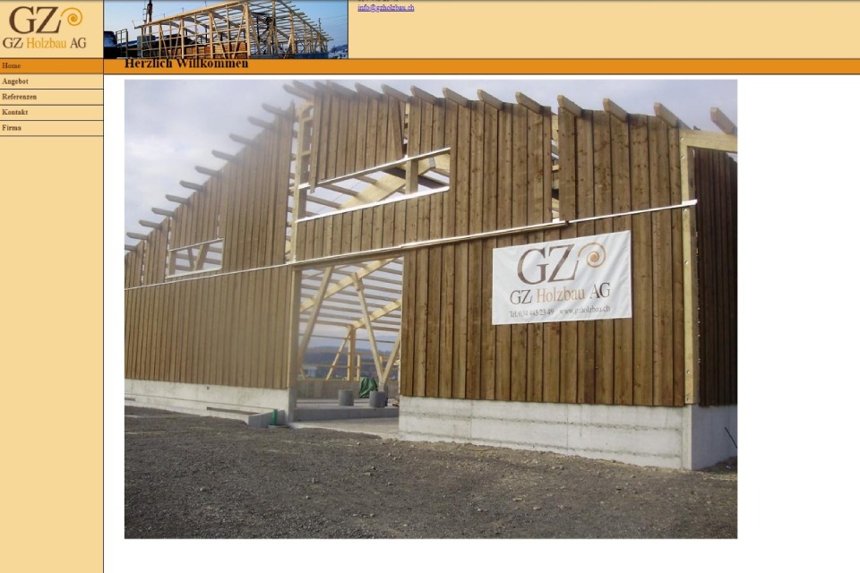 GZ Holzbau AG alte Website